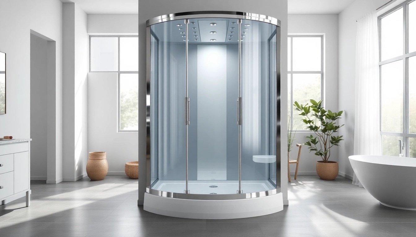 Erleben Sie die Eleganz der sonni Duschkabine in einem modernen Badezimmer mit eleganten Details.