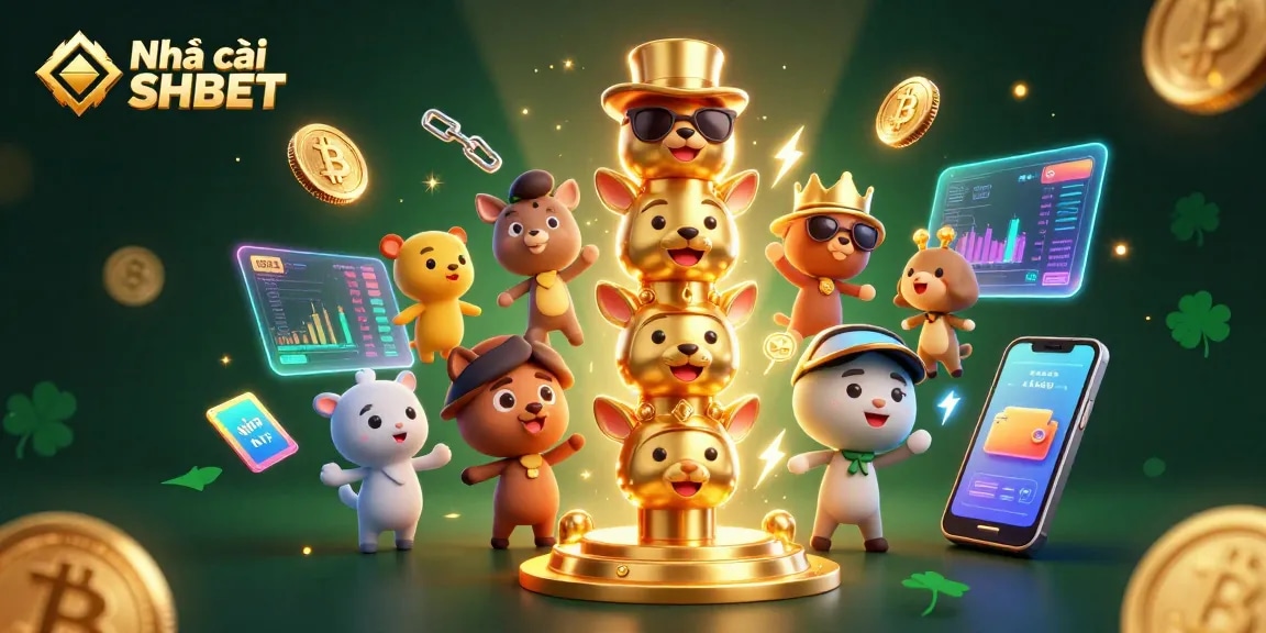 Experience the excitement at Nhà cái SHBET with a vibrant casino atmosphere and crypto elements.