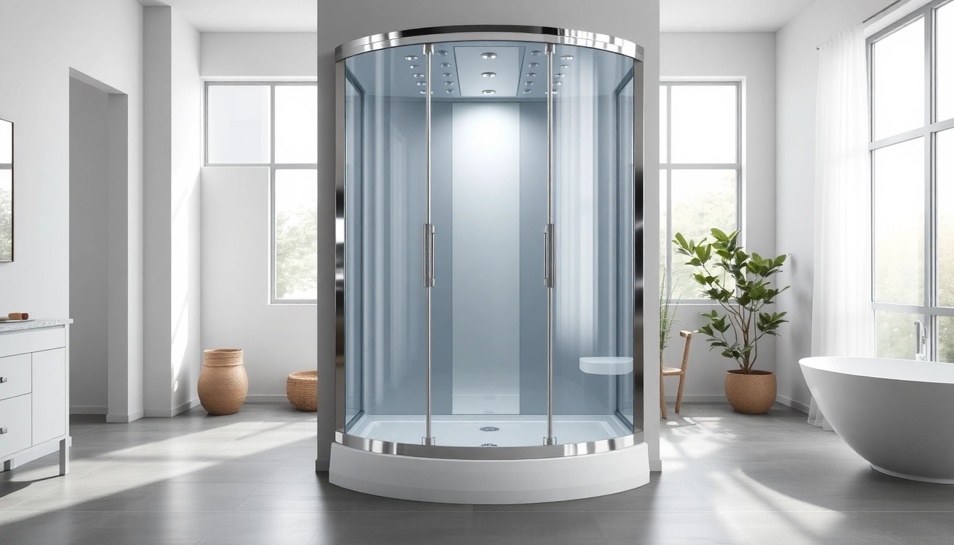 Erleben Sie die Eleganz der sonni Duschkabine in einem modernen Badezimmer mit eleganten Details.