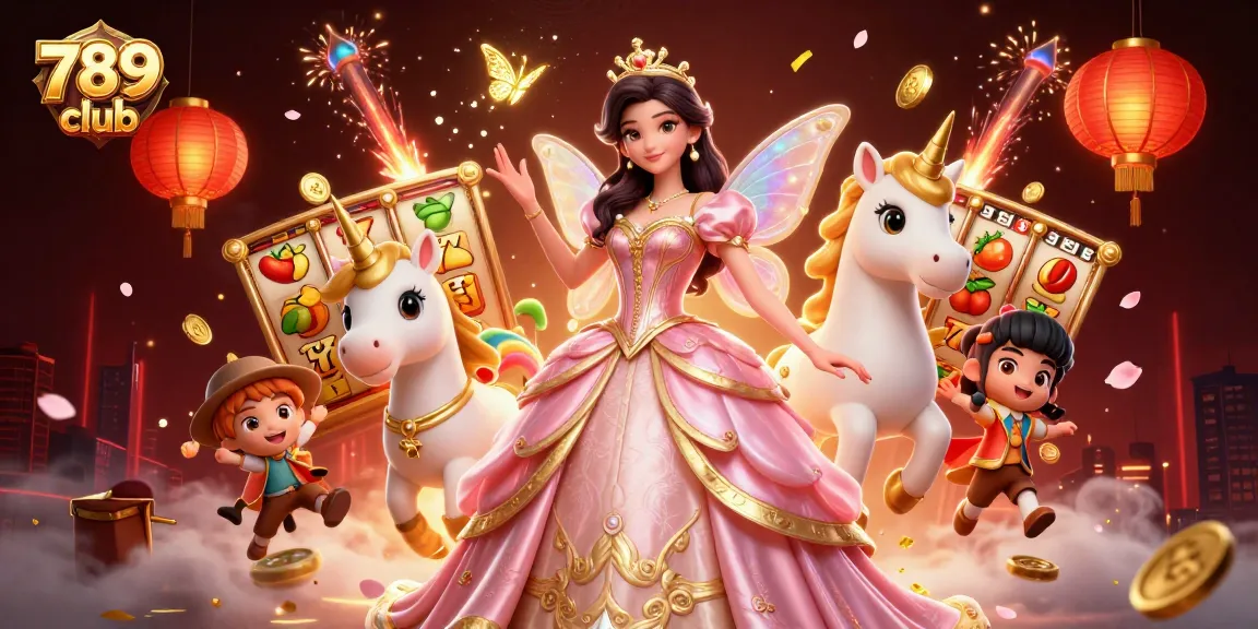 Win big with the vibrant and enchanting 789 club gaming experience, featuring whimsical characters and rich casino elements.