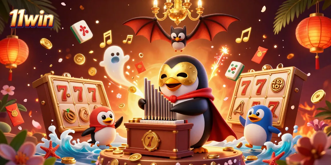 Experience thrilling wins with 11win as a penguin serenades golden coins from its elaborate organ.