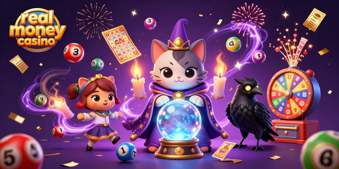 Experience thrilling gameplay in a real money casino with vibrant elements and captivating characters.