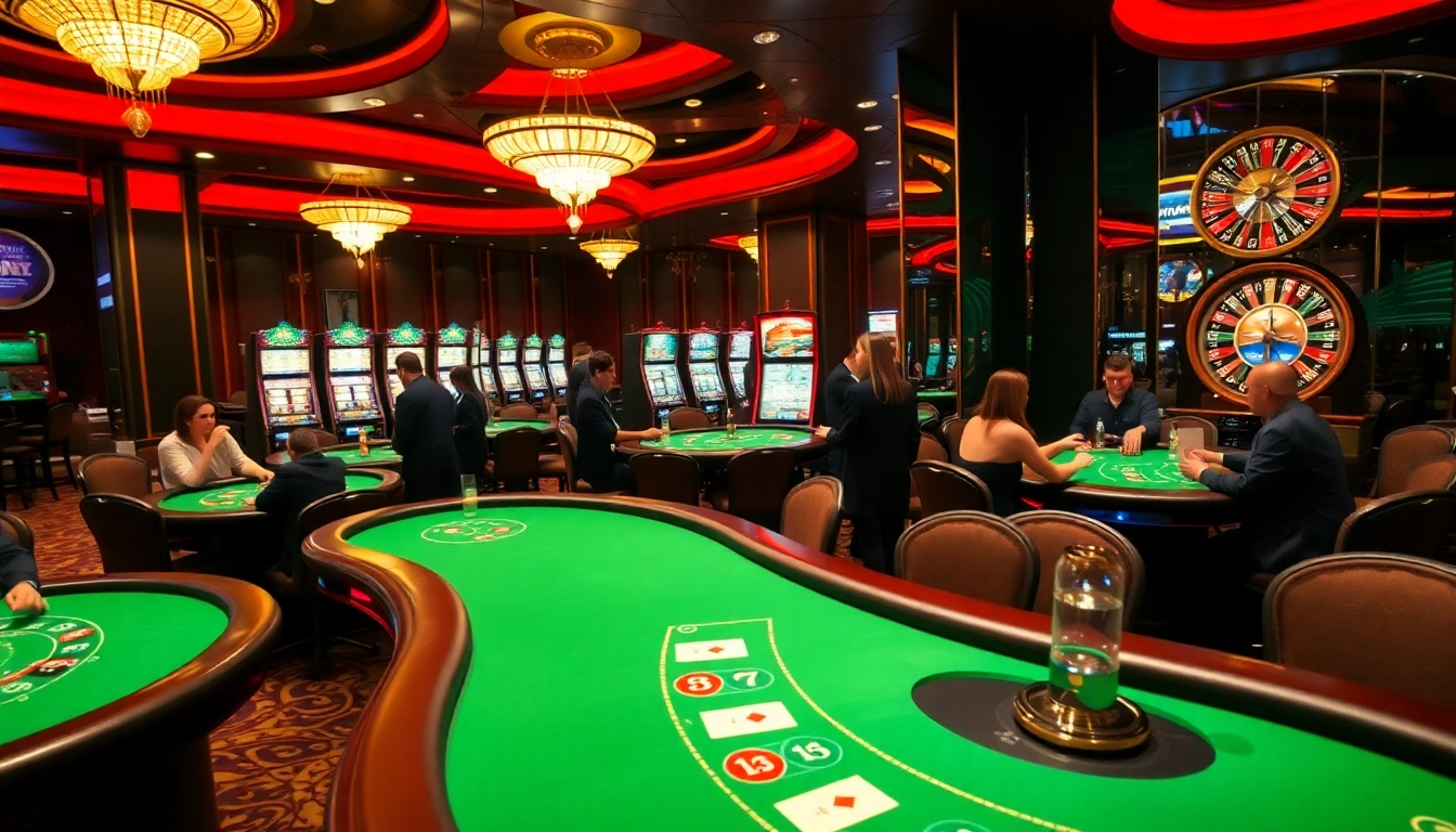 Players enjoying exciting card games and slots at pg88 casino, showcasing high-stakes gambling action.