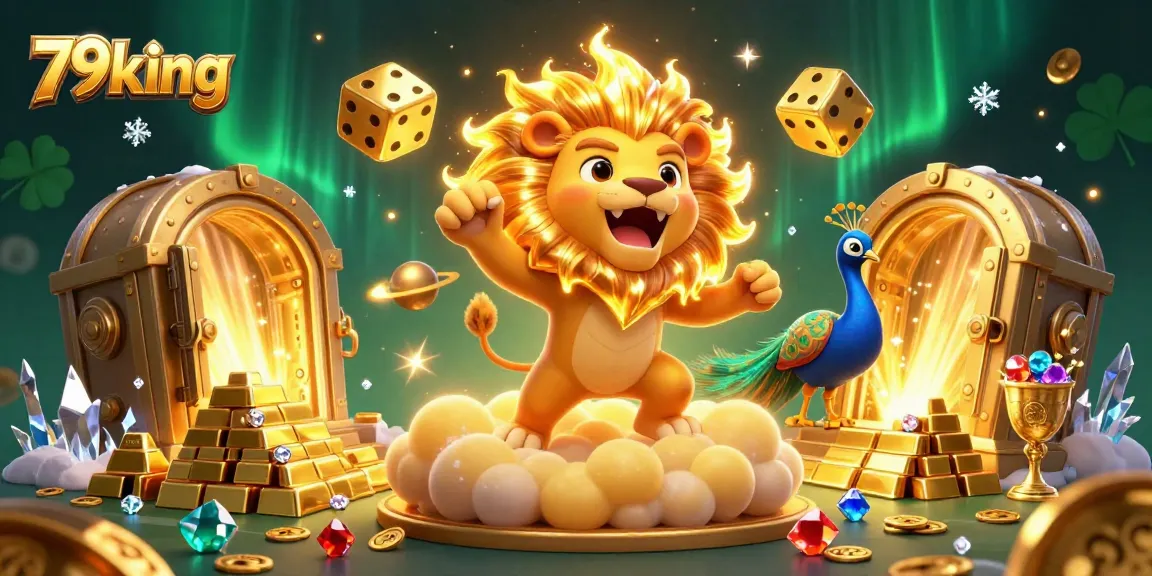 Experience the thrill of betting with 79king in a dazzling golden casino environment.