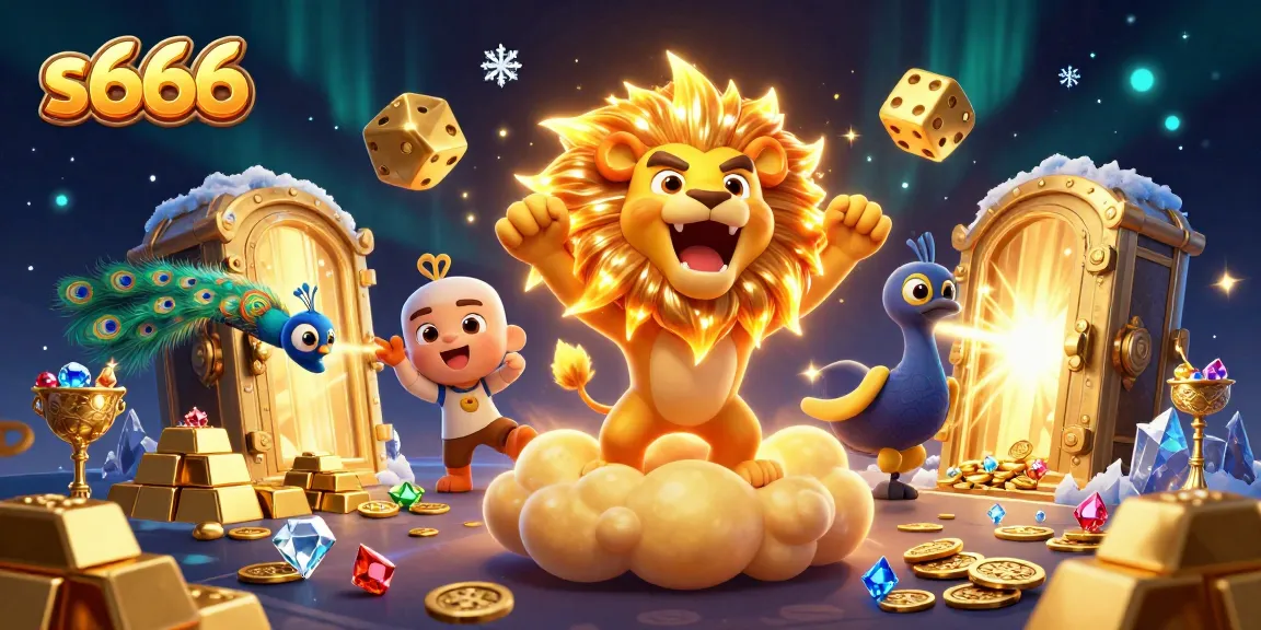 Experience the thrill of s666 with vibrant 3D casino elements and animated characters.