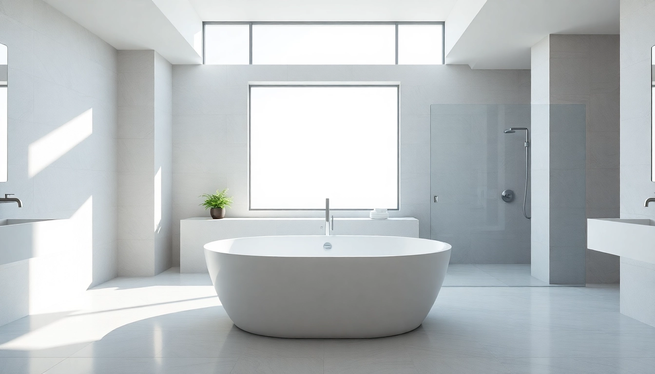 Stunning bath reconstruction featuring a freestanding tub in a serene setting.