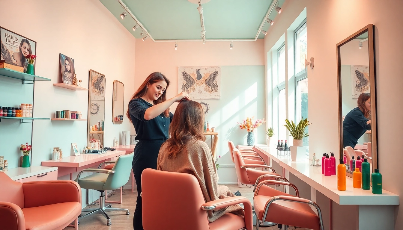Stunning salon scene showcasing a skilled hairstylist at work, embodying the ideal for miglior parrucchiere services.