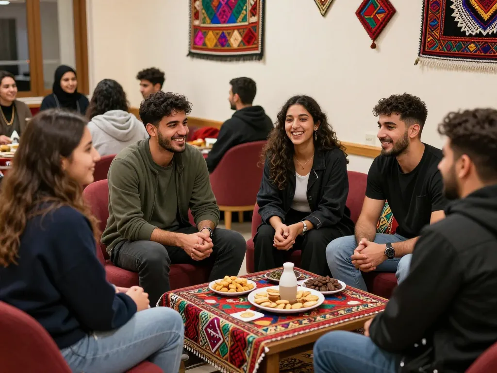 Engaging conversations in شات فلسطين highlighting community connections and cultural exchange.