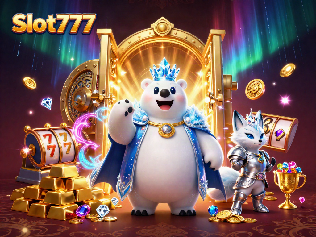 Mainkan Slot777 dan temukan harta karun dengan gambar menggiurkan dari karakter kartun kasino.