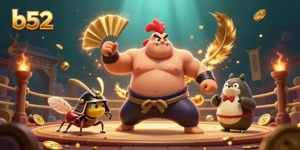 Engage in thrilling gameplay with B52's dynamic characters and vibrant casino elements.