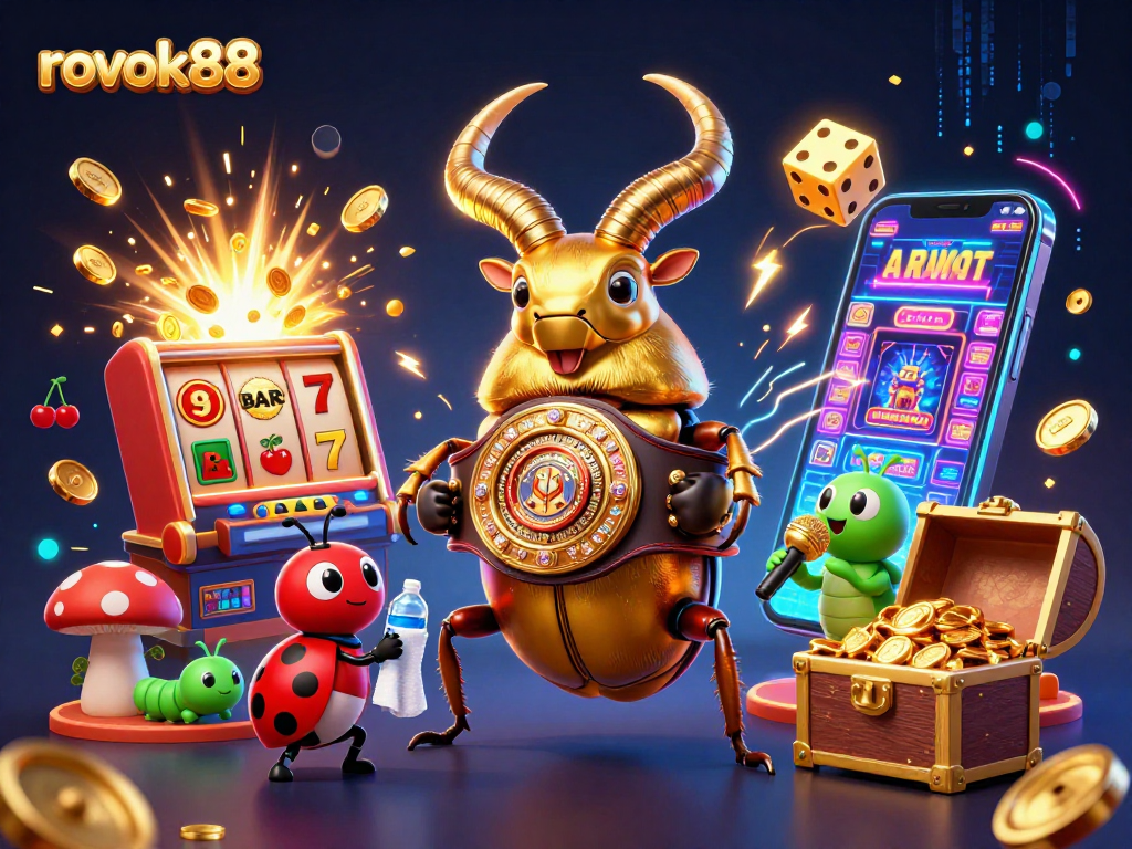Experience thrilling gameplay with rokok88's dynamic slot scenes featuring vibrant characters and vibrant casino elements.