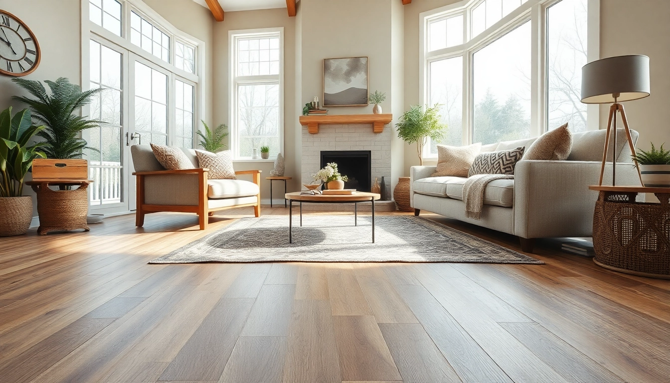 Highlighting the best lvp flooring in a stylish living room with rustic decor.