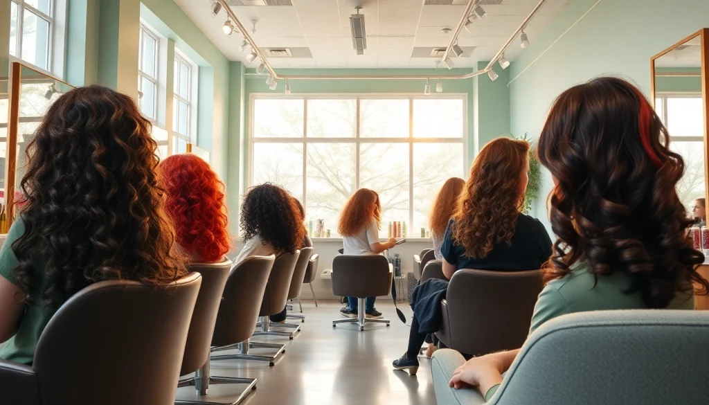 Discover expert perm services at Omnia Salon in San Diego, showcasing vibrant hairstyles.