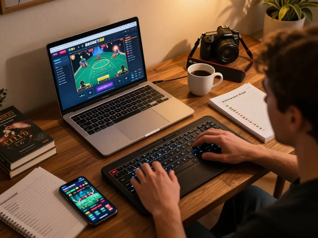 Pemain SBOBET88 terlibat dengan pengaturan permainan online yang menunjukkan taruhan waktu nyata dan strategi untuk peluang yang lebih baik.