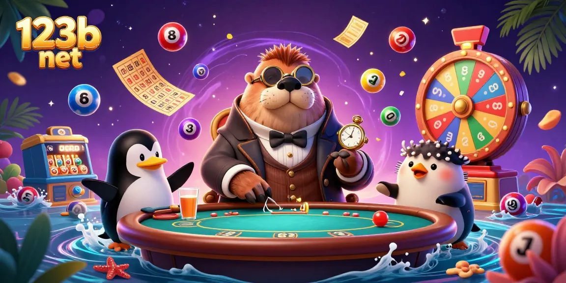 Experience fun with 123b net at an underwater poker game with vibrant casino elements.